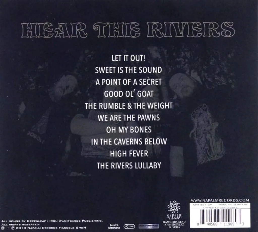 CD Greenleaf Hear The Rivers Digipack en édition limitée rare - 2