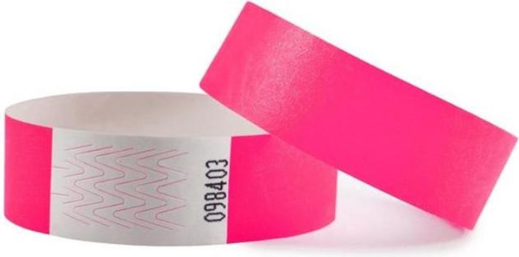 CombiCraft Tyvek Einlassbänder Neonpink – 5000 Stück
