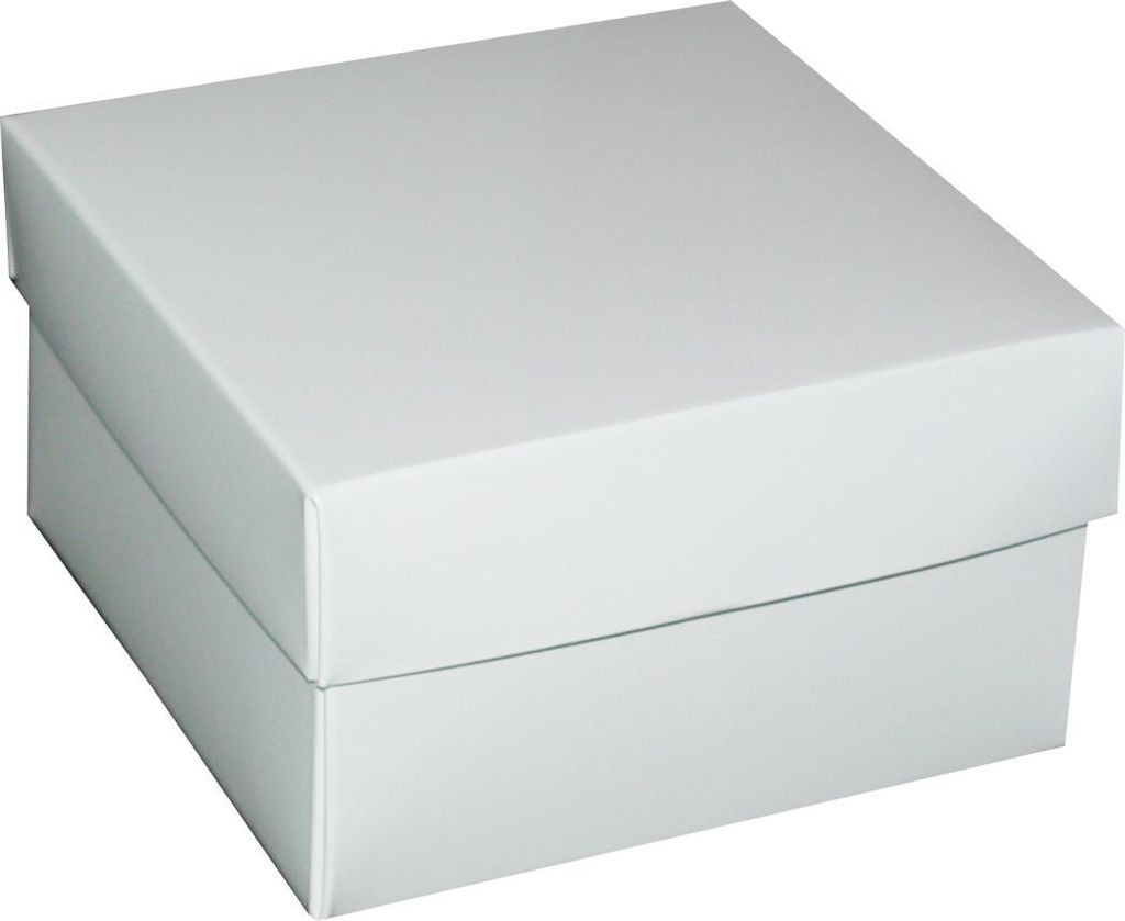 Dekorative Schachtel 12 x 12 x 7 cm, 200 Stück, weiß glänzend AWIH