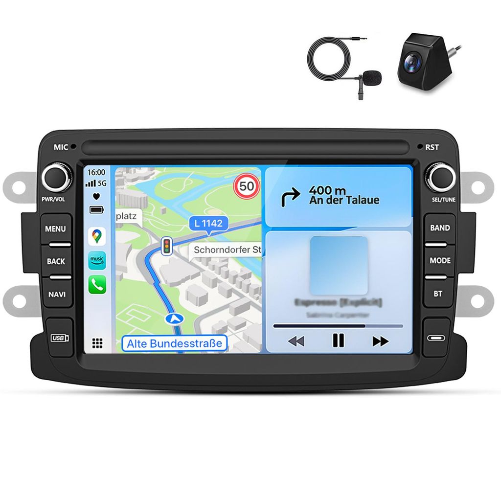Radio samochodowe 64 GB z CarPlay i systemem Android do Zdjęcie produktu 