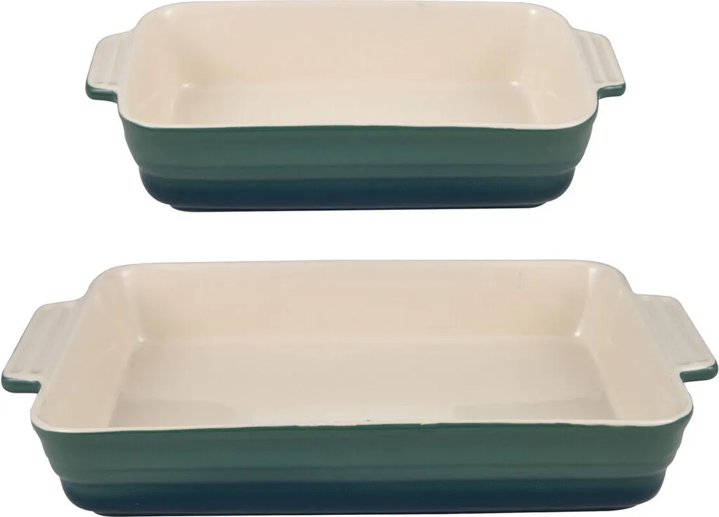 Ciotola da cucina Bergner Excalibur 2 pezzi gres verde crema
