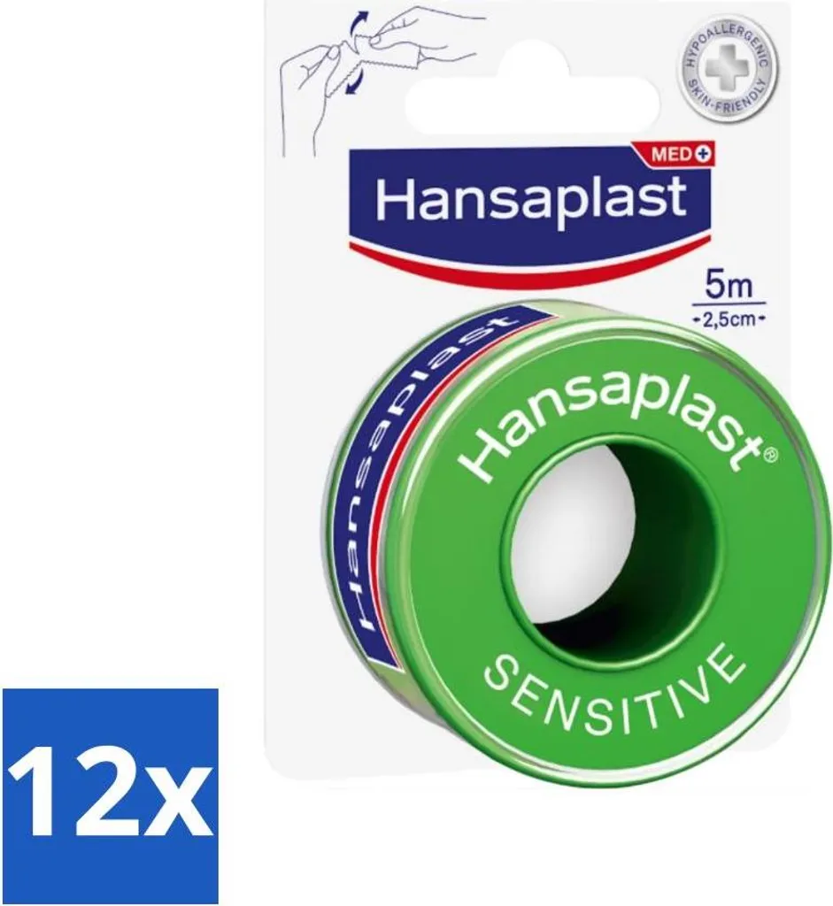 Hansaplast Sensitive Rocchetto 12 Pezzi - Per Pelli Fragili e Anziani
