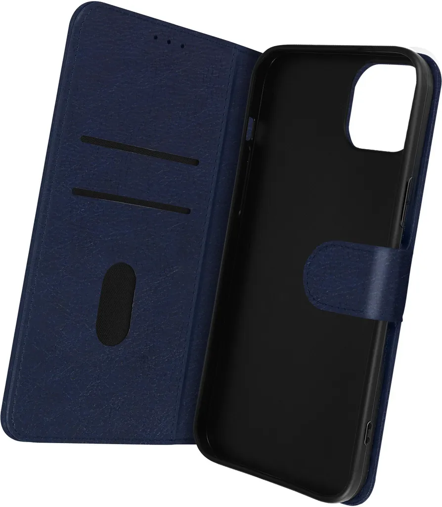 Cover Portafoglio iPhone 14 Avizar Blu Navy - Business Stand Case