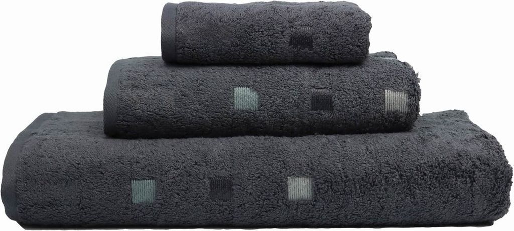 framsohn Walkfrottier Handtücher Quattro Micromodal 100% Baumwolle Frotteetücher saugstark Besonders saugfähig 50x100 cm Anthrazit