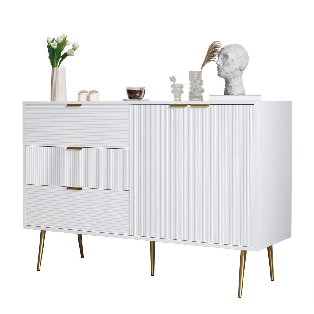 Sideboard, Mehrzweckschrank mit Türen und Schubladen, Küchenschrank, Aufbewahrungsschrank