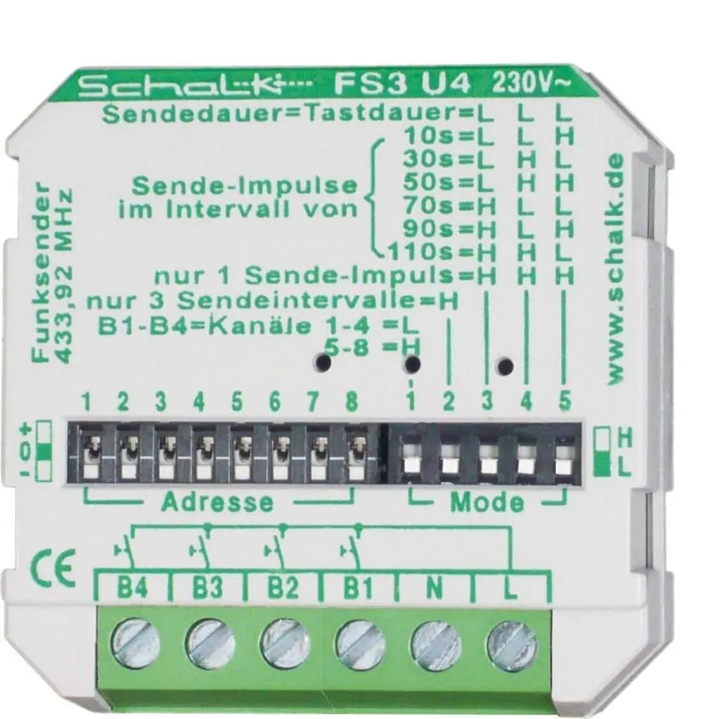 Émetteur radio SCHALK 433,92MHz FM : finissez-en avec les câbles apparents