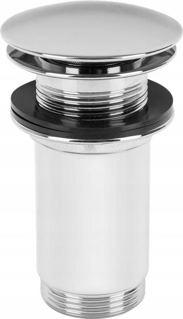 Bonde de Lavabo Click-Clack Chrome Rond 1 1/4 Sans Trop-Plein Premium