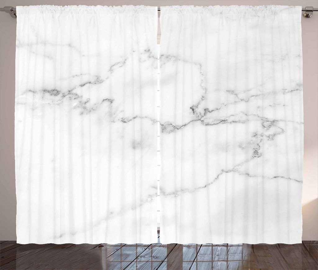 ABAKUHAUS Marmor Rustikaler Gardine, Mineral Bio, Wohnzimmer Universalband Gardinen mit Schlaufen und Haken, 280 x 225 cm, grau Staub