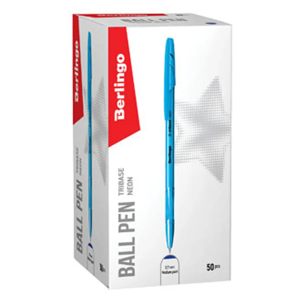 Pack de 50 Stylos Bleus Berlingo 0.7mm Idéal pour École et Entreprise