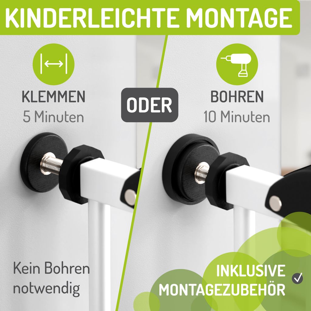 BOMI® Türschutzgitter Ohne Bohren 63-251 cm | 90° Produktbild 4