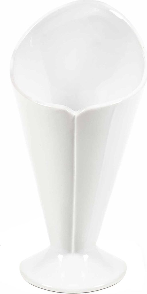 Porzellanschale als Pommes Frites-Tüte von Alpina, vielseitig, standfest, Höhe ca. 18 cm, weiß