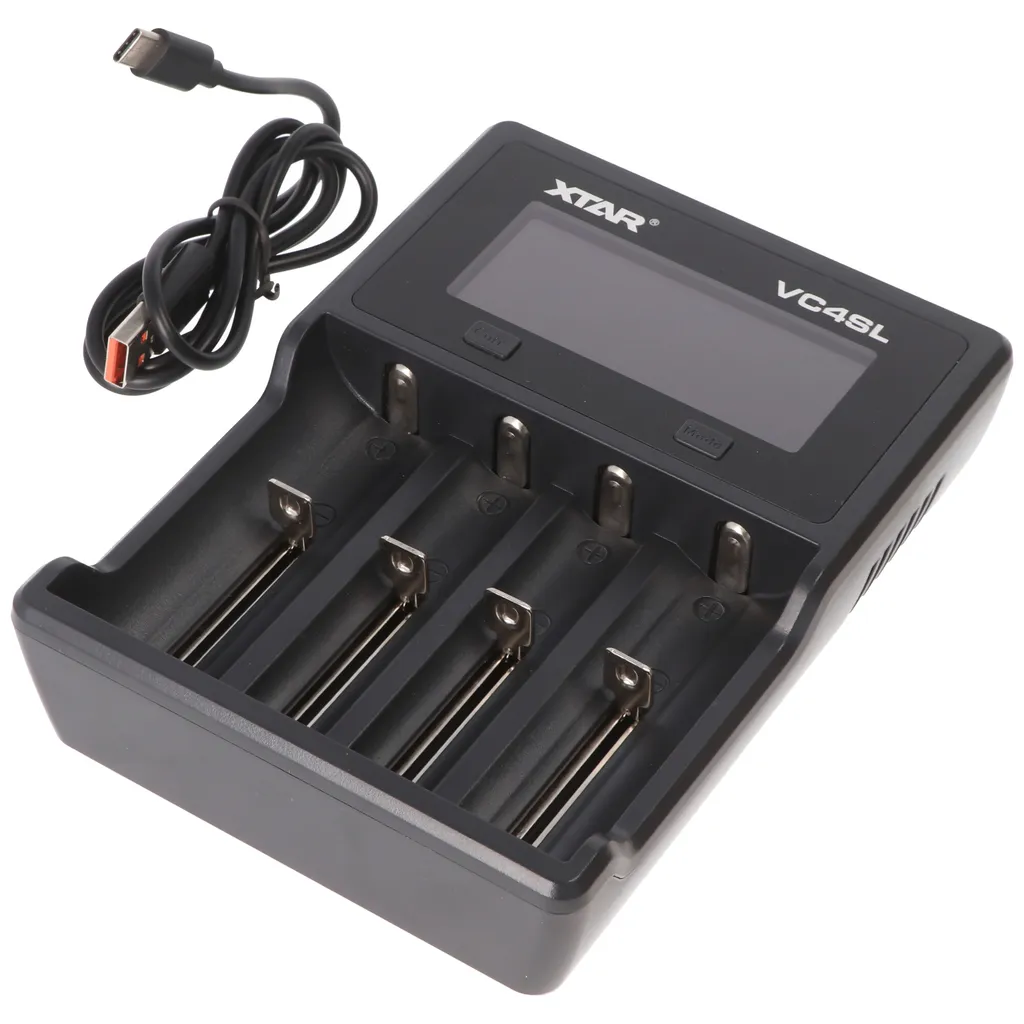 XTAR VC4SL Chargeur Intelligent USB-C pour Accus Li-Ion et Piles Ni-MH