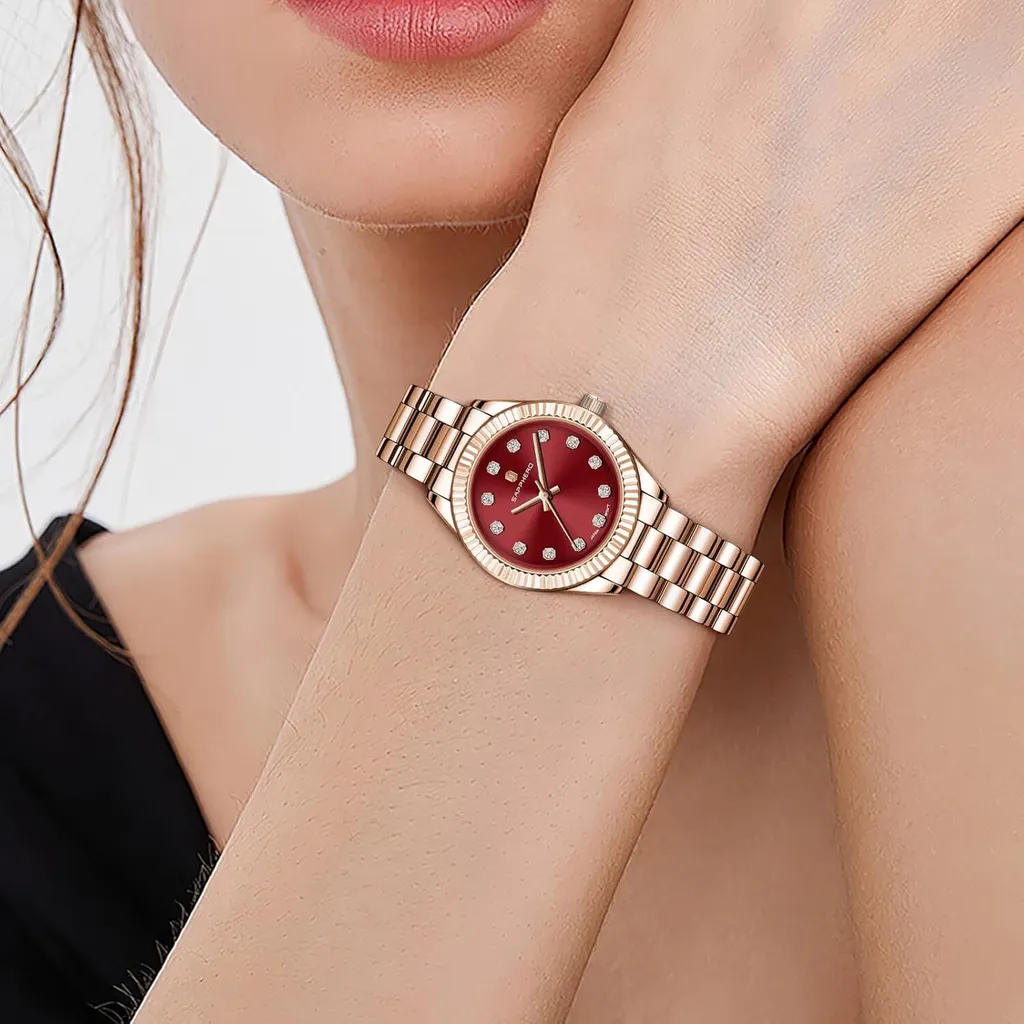 Orologio Donna Acciaio 30mm - Ricordi Preziosi e Cristalli 5ATM - 5