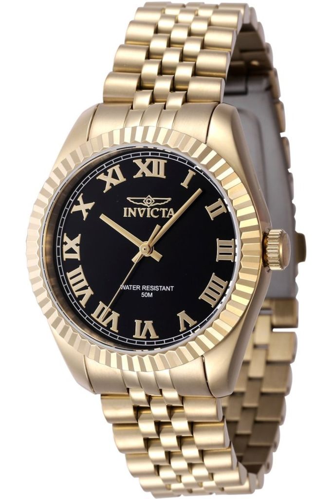 Invicta Specialty 47417 Damen uhr - Wasserdicht - Analog - Quarzuhrwerk - Edelstahl mit schwarzen zifferblat - 36mm