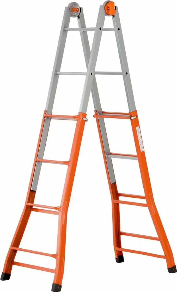Échelle pour escalier Gierre A0040 4+4 marches Orange pour travaux maison