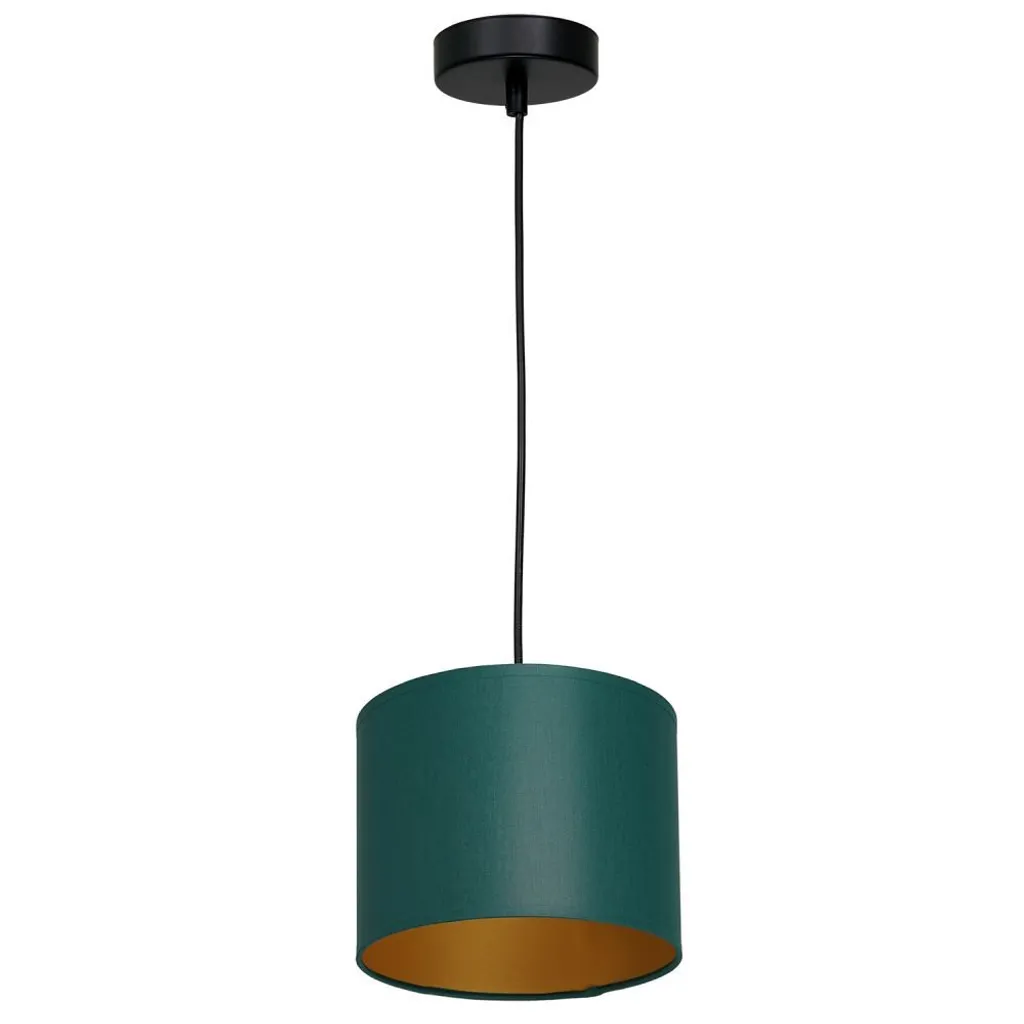 Lampe à suspendre Soho vert et or Ø 18cm idéale au-dessus d'un comptoir