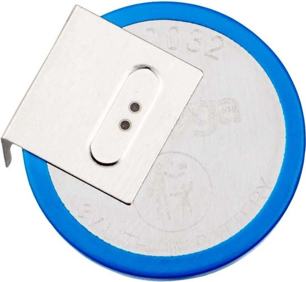 Lithium-Batterie CR2032 HP3B Akyga AKY1106 3V / 210mAh 3-Pin Rastmaß 15.2mm