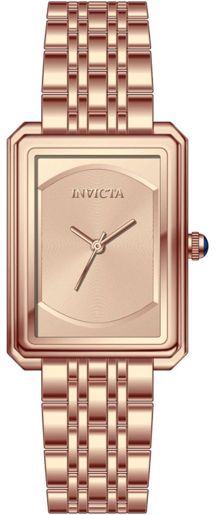 Invicta Wildflower 69327 Damenarmbanduhr - Quarzwerk - Edelstahl mit Roségoldenem Zifferblatt - 26 mm