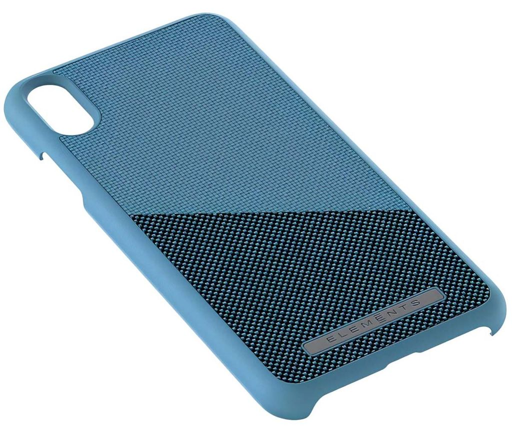 Nordic Elements, Schutzhülle iPhone XR kompatibel Apple Pay kabelloses Laden, Blau