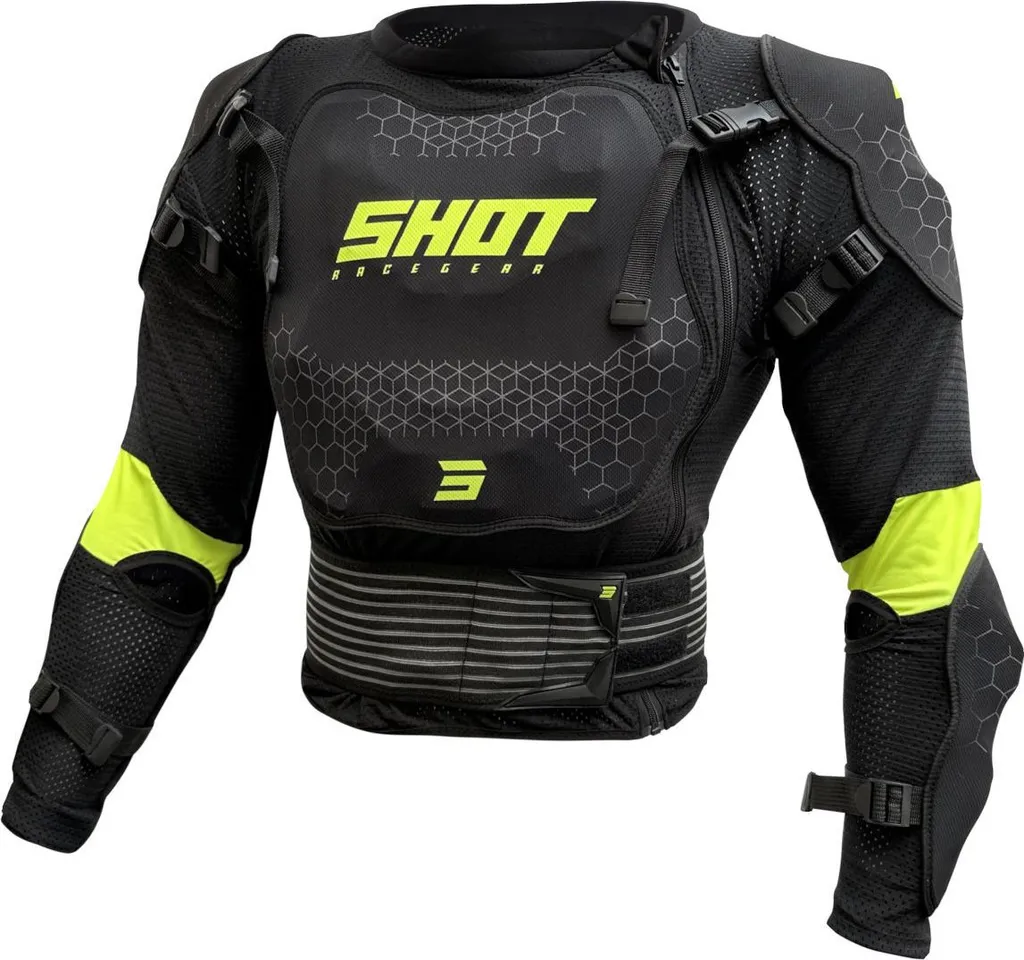 Gilet de Protection Shot Optimal 2.0 Noir et Jaune Taille M Intégral