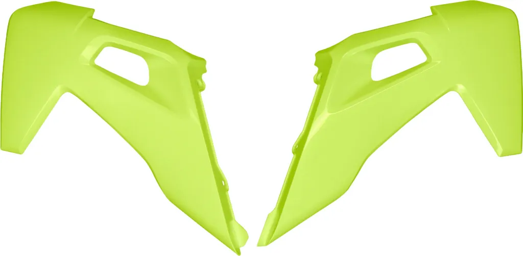 Ouïes de radiateur jaune fluo UFO PLAST kit de 2 pour motocross MX