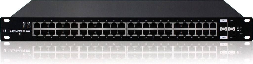 Ubiquiti Switch EdgeSwitch 48xRJ45 GBit/2xSFP/2xSFP+ 500W PoE Managed 19" Rack-Mountable, Gigabit RJ45/SFP/SFP+ Ports