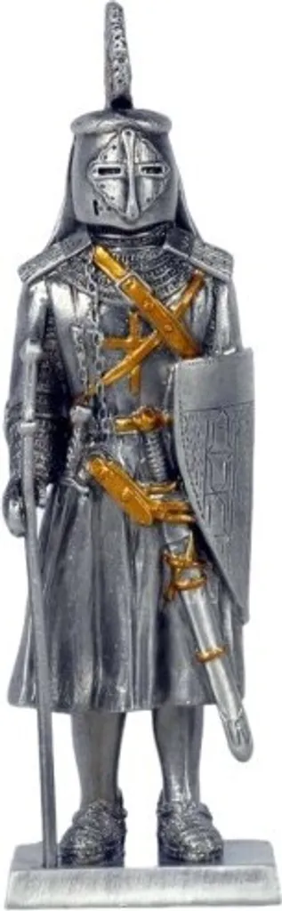 Scultura AT08958A2 Cavaliere in Bronzo - Dettagli Dipinti a Mano
