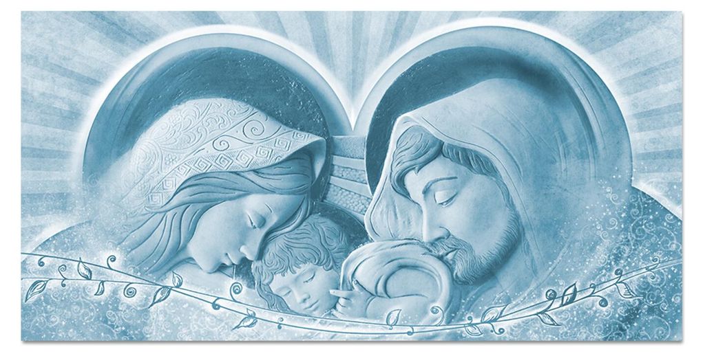 Giallobus - 13 - Segen der Heiligen Familie - Himmlisch - Giallobus - 35L x 17,5B cm - Bild - Acrylglas