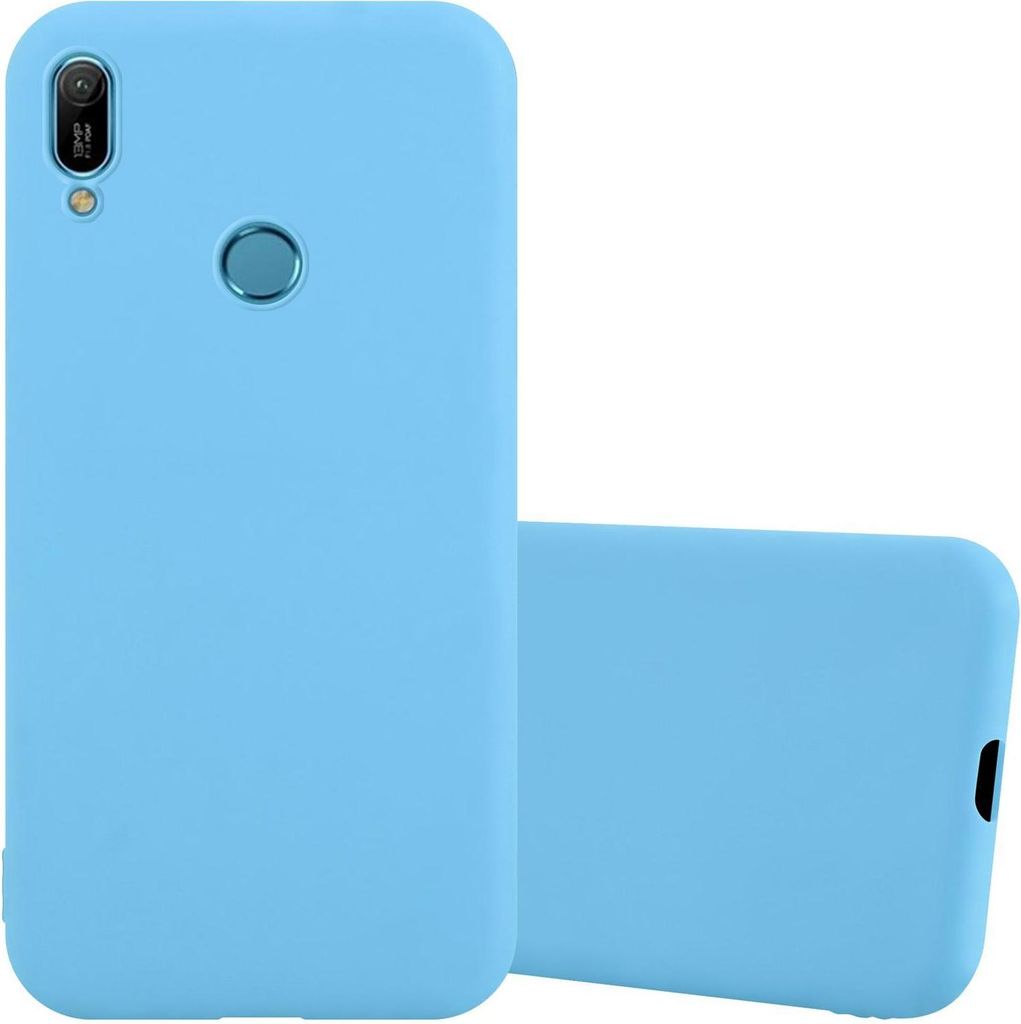 Cadorabo Hülle für Huawei Y6 2019 Schutzhülle in Blau Handyhülle TPU Silikon Etui Case Cover