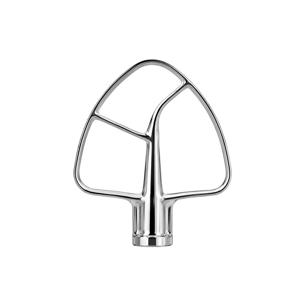 KitchenAid Flachrührer aus Edelstahl 5KSM5THFBSS – Flachrührer kompatibel mit mittelgroßen Küchenmaschinen mit kippbarem Motorkopf – Edelstahl