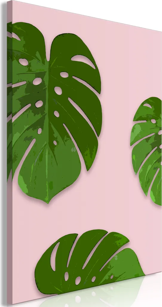 Quadro Moderno Foglie Esotiche 80x120 cm - Design Frammento Esotico