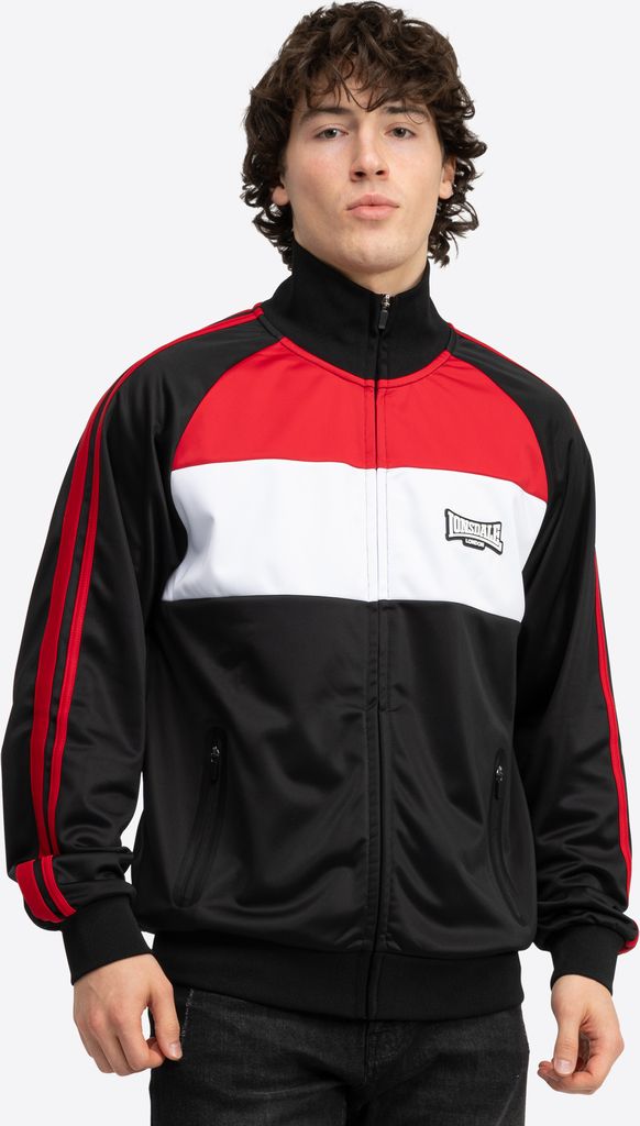 Herren Trainingsjacke normale Passform BRACKLESHAM Black/Dark Red/White L Lonsdale