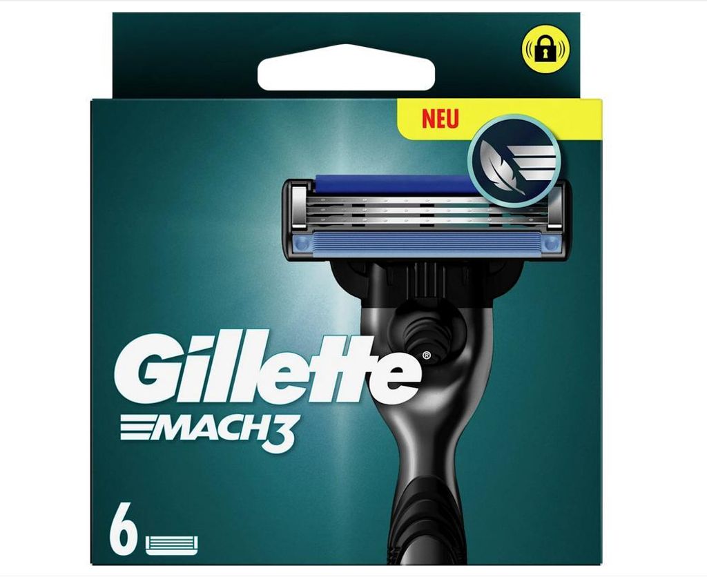 Gillette Mach3 Rasierklingen 6 er Pack Produktbild 