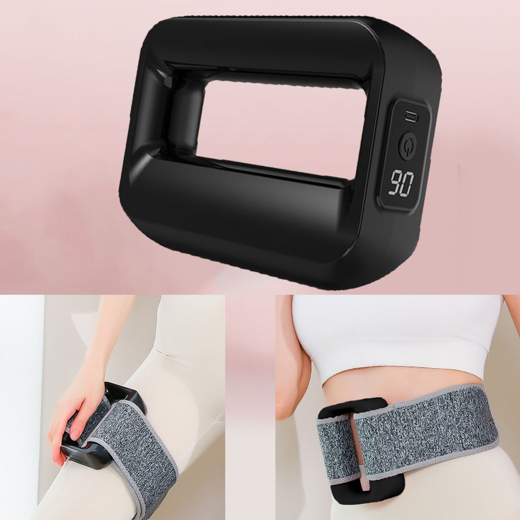 Massagepistolen, 6 Intensitätsstufen Massagegerät, 3 Rhythmen Handmassagegerät, Elektrisch Massagepistole mit fester Gürtel, wiederaufladbar