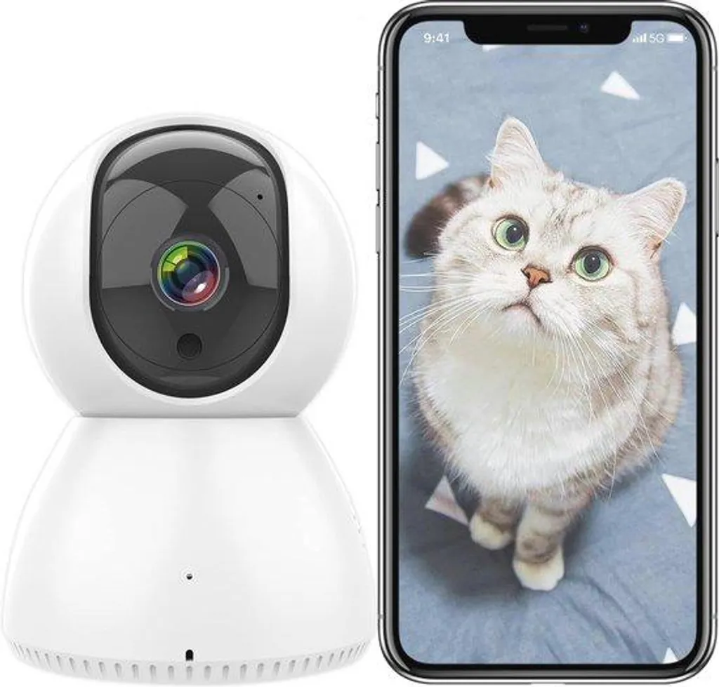 Caméra de surveillance FHD 1080p avec vision nocturne et audio bidirectionnel