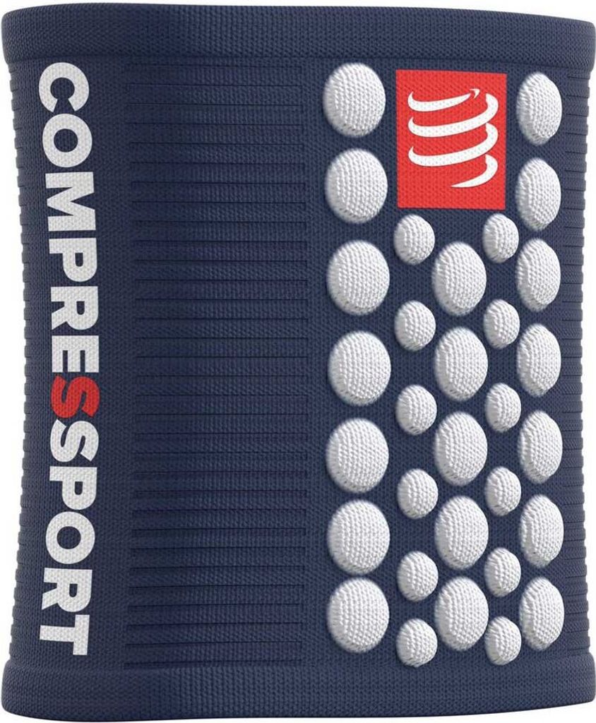 Compressport Sweatbands 3D.Dots Blue/White UNI Laufende Armstulpen
