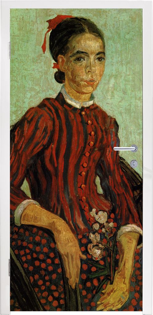 MuchoWow Türtapete Selbstklebende Türfolie La Mousmé - Vincent van Gogh 90x215 cm Türposter Türaufkleber Klebefolie Türklebefolie - Plakat ...