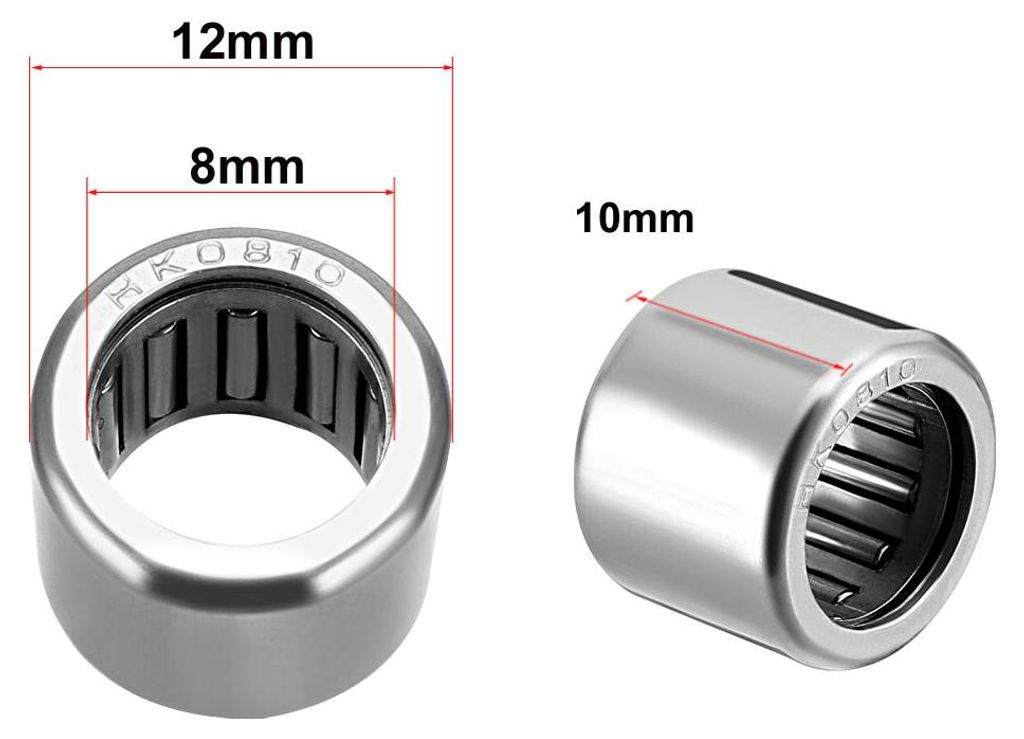 5 Stš¹ck HK0810 Gezogene Schalen Nadellager 8mm Bohrung Dmr 12mm OD 10mm Breite