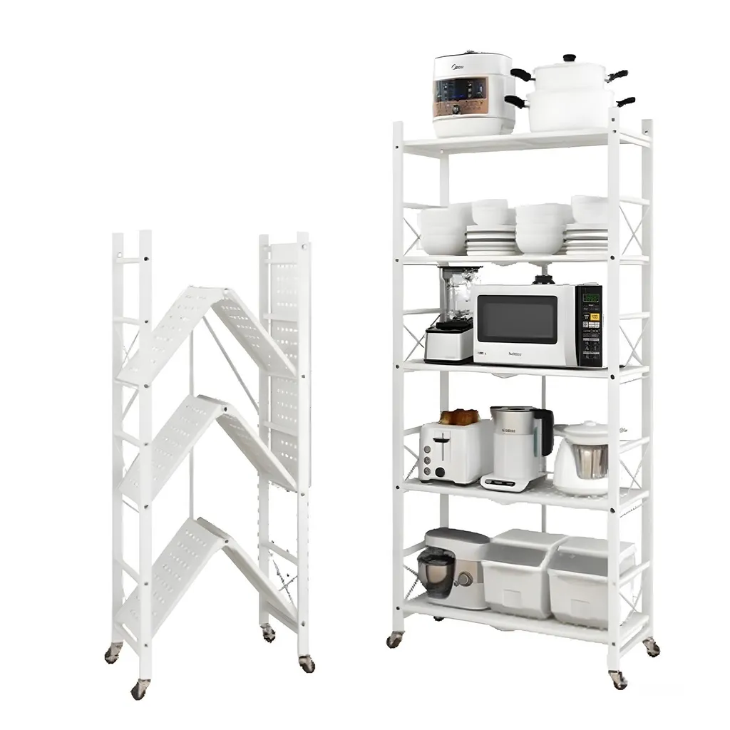 Meuble de rangement cuisine sur pied avec 5 étagères Seven Comfort