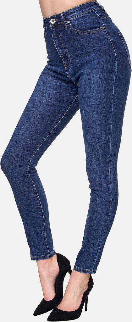 Elara Super High Waist Damen Hose EL12D1 Dunkelblau 40 (L)