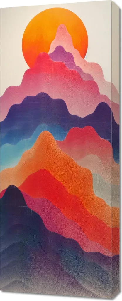 Tableau Paysage Gamma Berge 40x100 cm idéal pour une ambiance zen chez soi