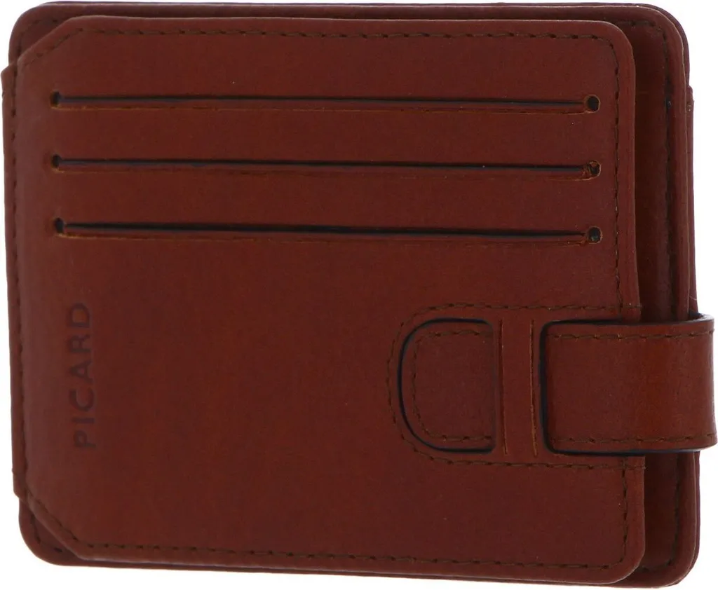 PICARD Pelle porta carte di credito Buddy 1 Card Case Cognac marrone