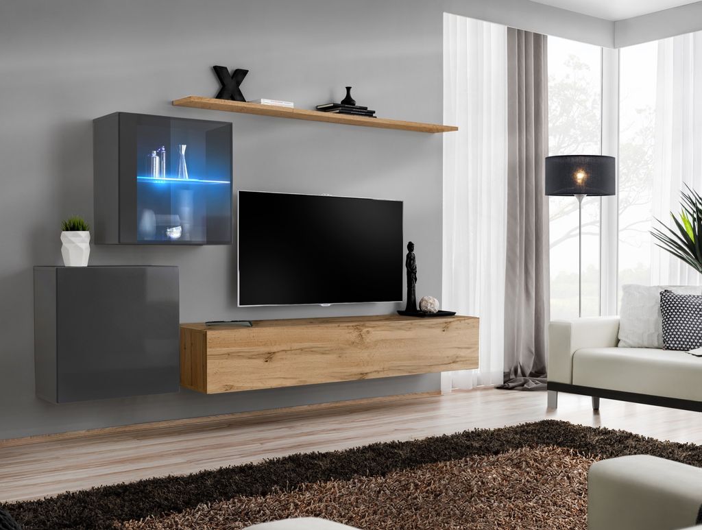 Wohnzimmerwand RIONATA 15 – Weiß