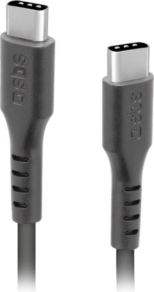 Daten- und Ladekabel, USB-C auf USB-C, 1,5 m, Schwarz