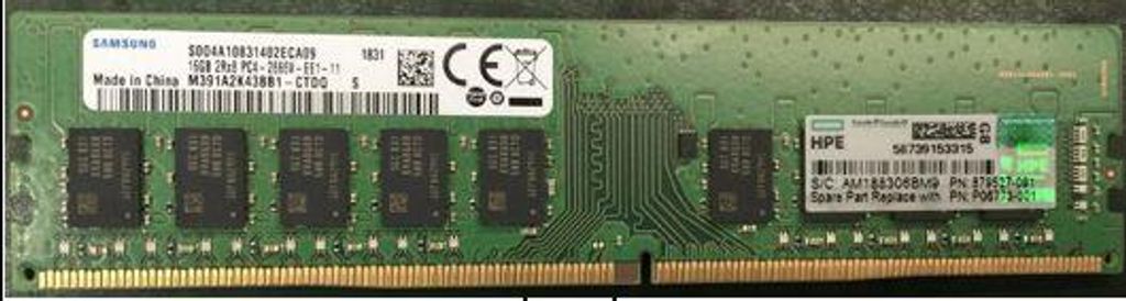HPE Memory 16GB PC4-2666V-E 1Gx8 S (P06773-001) Immagine del prodotto 