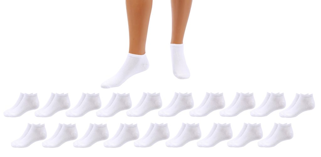 Betz 20 Paar Sneaker Socken Damen und Herren - Füßlinge – Kurze Socken - Baumwolle mit Komfortbund ohne drückende Naht – Classic – Größe...