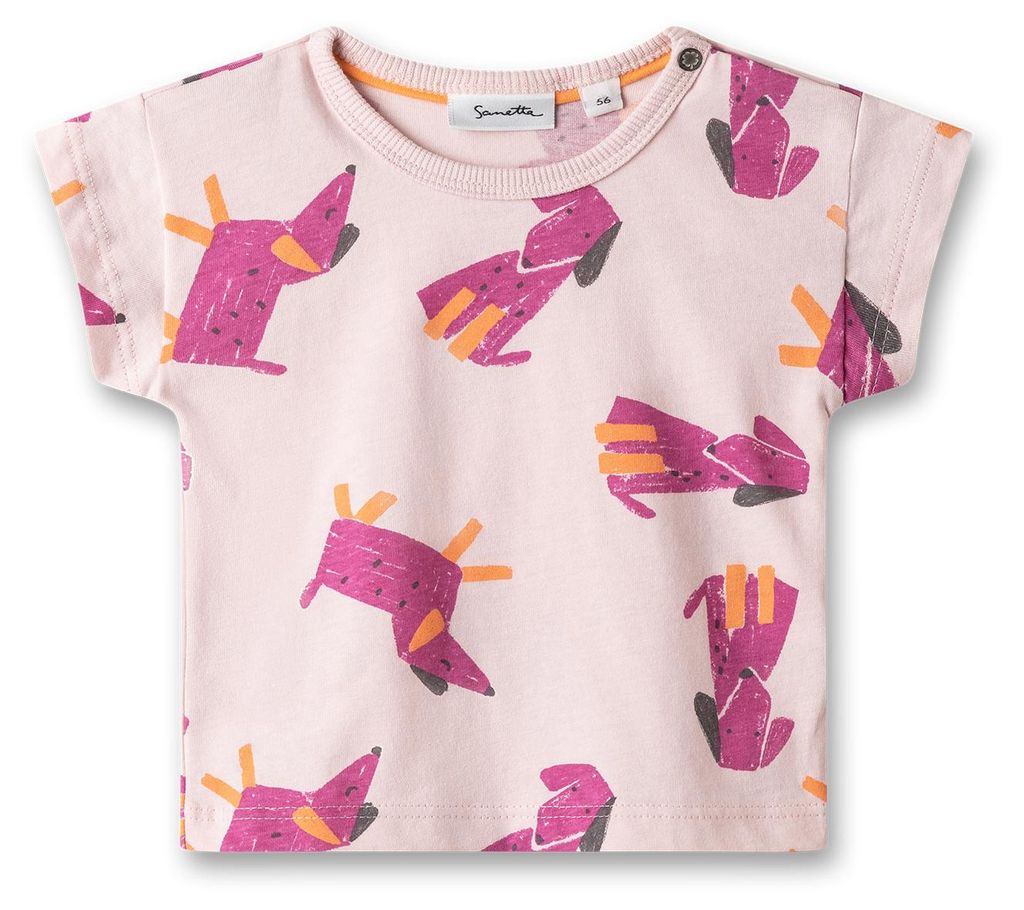 Sanetta Pure Mädchen T-Shirt rosa Hund 62