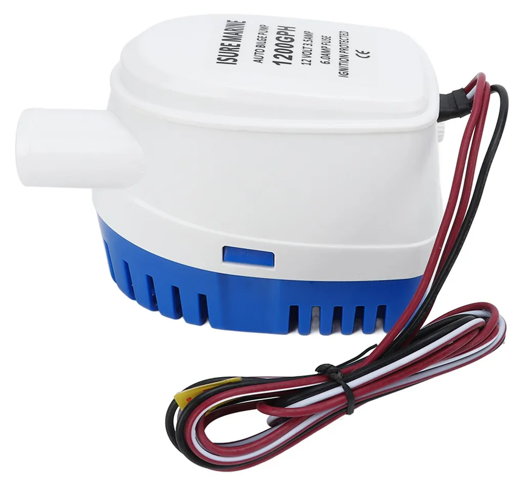 Pompe de cale automatique 12V 1200 GPH avec interrupteur à flotteur