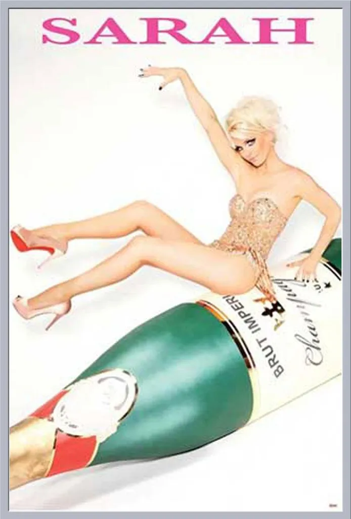 Cadre Shinsuke Argenté et Affiche Sarah Girls Aloud - Vitre Acrylique Pro