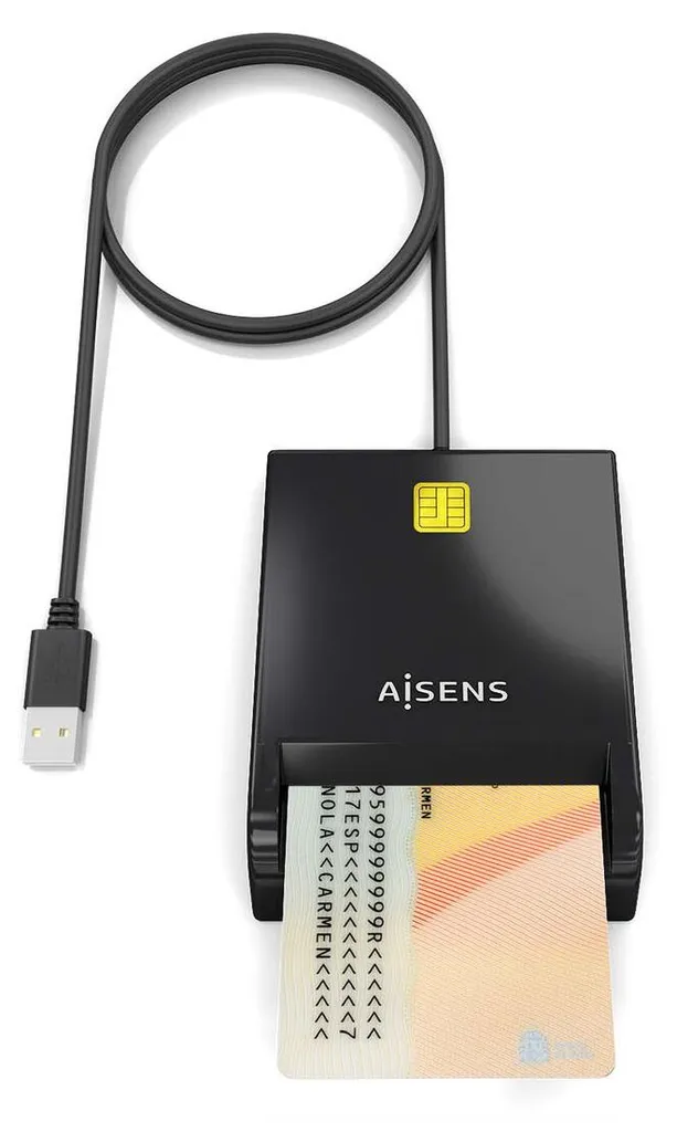 Lecteur de carte d'identité électronique DNI USB Noir Aisens ASCR-SN06-BK